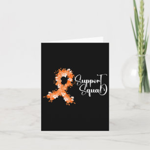 Squad Orange Ribbon Leukemia Blood Cancer Karte