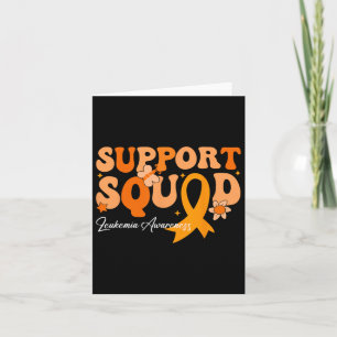 Squad Orange Ribbon Leukemia Blood Cancer Karte