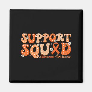Squad Orange Ribbon Leukemia Blood Cancer Magnet