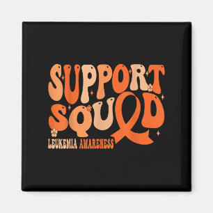 Squad Orange Ribbon Leukemia Blood Cancer Magnet