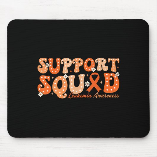 Squad Orange Ribbon Leukemia Blood Cancer Mousepad (Vorne)