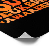 Squad Orange Ribbon Leukemia Blood Cancer Poster (Ecke)
