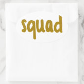Squad Ovaler Aufkleber (Tasche)