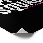 Squad Pink Warrior Breast Cancer Awareness Poster (Ecke)