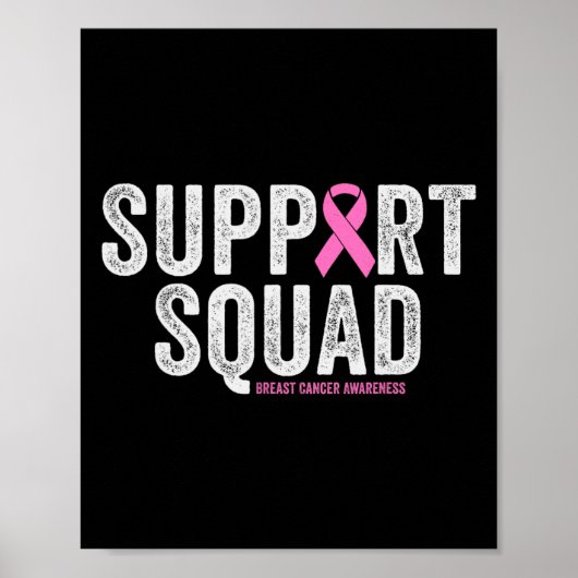 Squad Pink Warrior Breast Cancer Awareness Poster (Vorne)