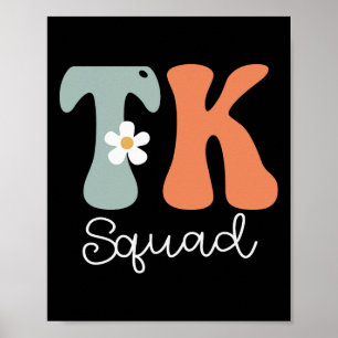 Squad Retro Groovy Vintage Glücklicher erster Schu Poster