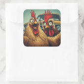 “Squad & Rod” Cheesy Chickens Sticker (Tasche)