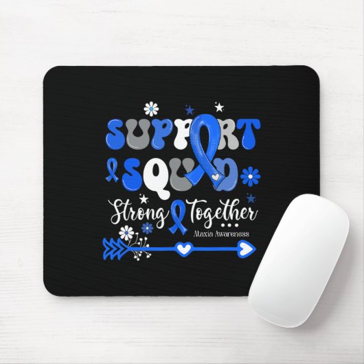 Squad Strong Together Groovy Ataxia Awareness Mousepad (Mit Mouse)