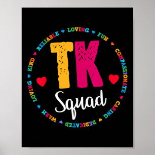 Squad T-Shirt - Übergangs-Kindergartenlehrerteam Poster