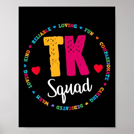 Squad T-Shirt - Übergangs-Kindergartenlehrerteam Poster (Vorne)