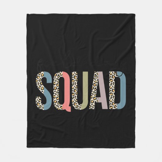 Squad Teacher Student First Last Day Of School Fie Fleecedecke (Vorderseite)