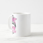 Squad Team Breast Cancer Awareness Warrior Messy B Kaffeetasse (Vorderseite Links)