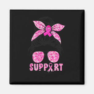 Squad Team Breast Cancer Awareness Warrior Messy B Magnet