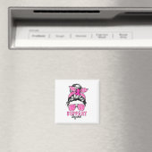 Squad Team Breast Cancer Awareness Warrior Messy B Magnet (In Situ (Geschirrspüler))