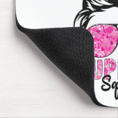Squad Team Breast Cancer Awareness Warrior Messy B Mousepad (Ecke)