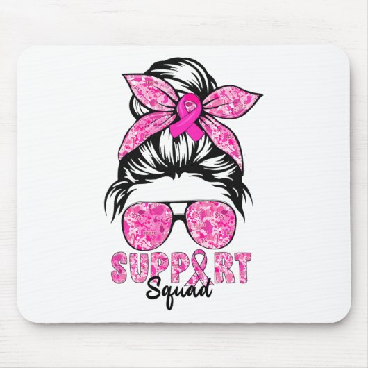 Squad Team Breast Cancer Awareness Warrior Mousepad (Vorne)