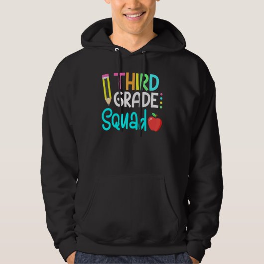 Squad Team Crew Back School Abschluss T Hoodie (Vorderseite)