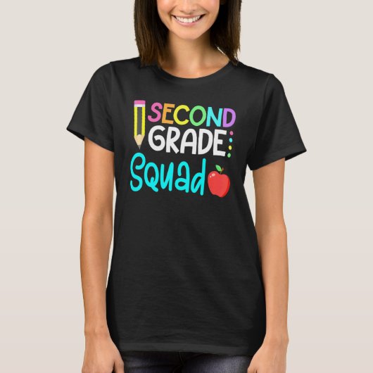Squad Team Crew Back School Abschluss T T-Shirt (Vorderseite)
