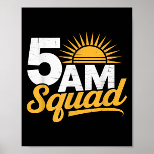 Squad Workout Gym Vintage Motivation Fitness m Poster