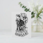 SquadJoker & Harley | Airbrush Tattoo Postkarte (Stehend Vorderseite)