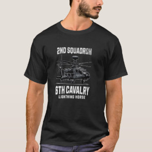 Squadron 6. Kavallerie Apache Hubschrauber Militar T-Shirt