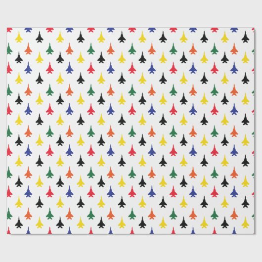 Squadron Farben F-15E Kampfflugzeug Muster Geschenkpapier (Flach)