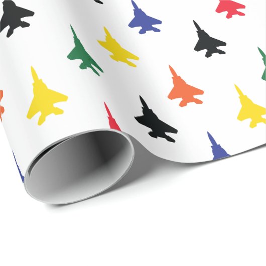 Squadron Farben F-15E Kampfflugzeug Muster Geschenkpapier (Rolleneckpunkt)