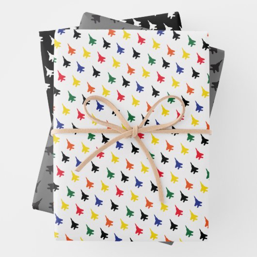 Squadron Farben F-15E Strike Eagle Jet Muster Geschenkpapier Set