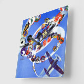 Squadron Insigna Quadratische Wanduhr (Winkel)