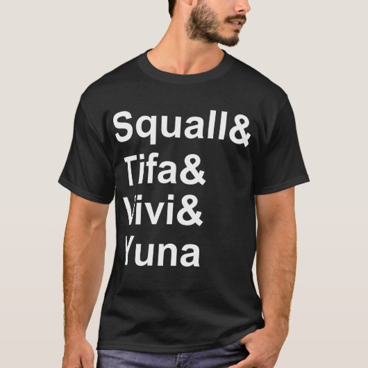Squall & Tifa & Vivi & Yuna T-Shirt (Vorderseite)