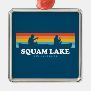 Squam Lake New Hampshire Canoe Ornament Aus Metall