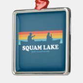 Squam Lake New Hampshire Canoe Ornament Aus Metall (Links)
