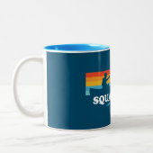 Squam Lake New Hampshire Canoe Zweifarbige Tasse (Links)
