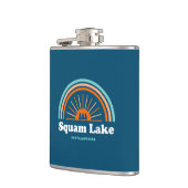 Squam Lake New Hampshire Rainbow Flachmann (Links)