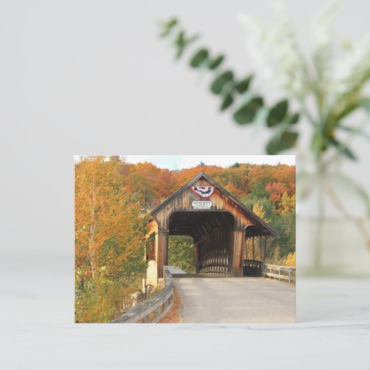 Squam River Covered Bridge Ashland Postkarte (Stehend Vorderseite)