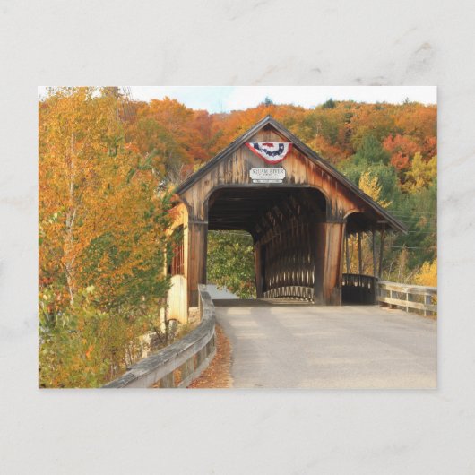 Squam River Covered Bridge Ashland Postkarte (Vorderseite)