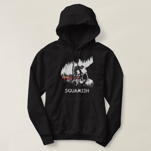 Squamish MTB Downhill Trail Biker British Columbia Hoodie (Design vorne)