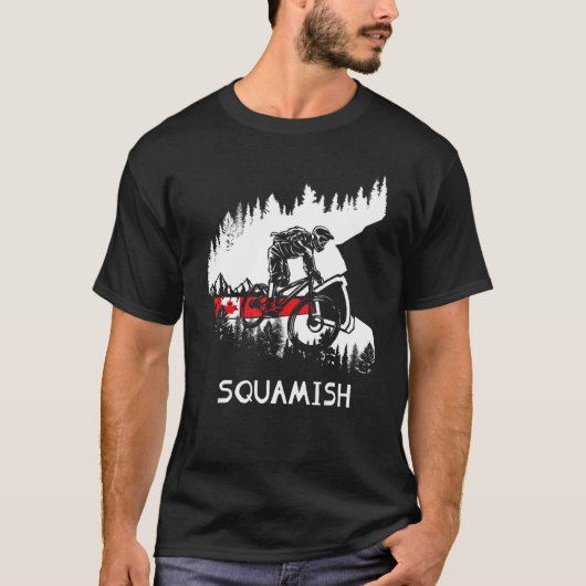 Squamish Mtb Downhill Trail Biker British Columbia T-Shirt (Vorderseite)