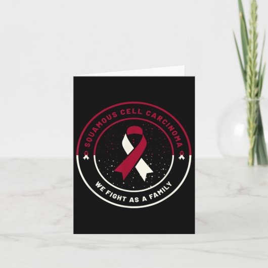 Squamous Cell Carcinoma Ribbon Awareness Family Karte (Vorderseite)