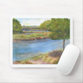 Squamscott River bei Newfields 31 juli 2015 Mousepad (Mit Mouse)