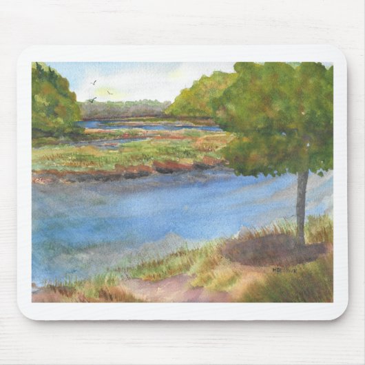 Squamscott River bei Newfields 31 juli 2015 Mousepad (Vorne)