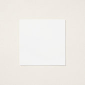 Square 2,5" Ecru/Black Floral Earring Display Card (Rückseite)