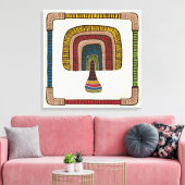 Square Abstract Mushroom Leinwanddruck (Insitu (Wohnzimmer))