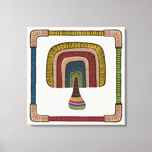 Square Abstract Mushroom Leinwanddruck (Vorderseite)