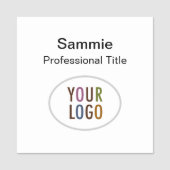 Square Abzeichen Name Tag Company Logo Button oder (Vorderseite)