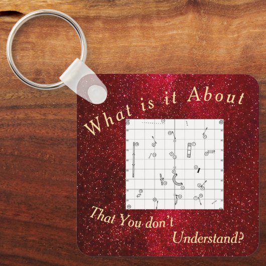 Square Agility Course Themed Keychain Schlüsselanhänger (Vorderseite)