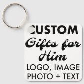 Square Aluminium Schlüsselanhänger Custom Geschenk (Vorderseite)