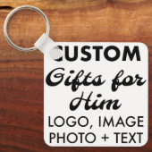 Square Aluminium Schlüsselanhänger Custom Geschenk (Vorderseite)