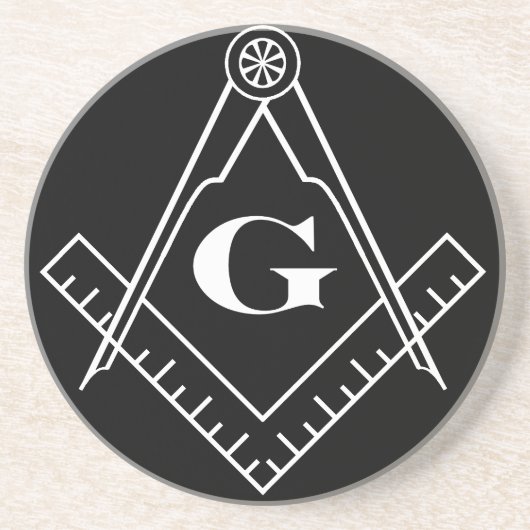 Square and Compass Coaster Untersetzer (Vorne)