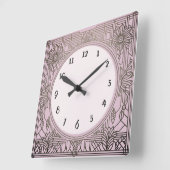 Square Art Deco Uhr Rosa (Winkel)